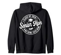 Proud Senior Mom Class of 2026 I'm Not Crying You're Crying Zip Hoodie