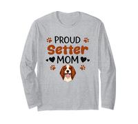 Proud Setter Mom Irish Red and White Setter Dog Lover Long Sleeve T-Shirt