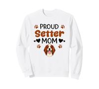 Proud Setter Mom Irish Red and White Setter Dog Lover Sweatshirt