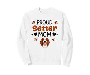Proud Setter Mom Irish Red and White Setter Dog Lover Sweatshirt