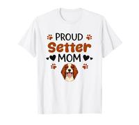 Proud Setter Mom Irish Red and White Setter Dog Lover T-Shirt