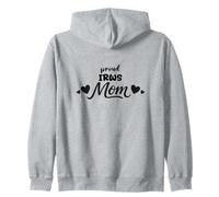 Proud Setter Mom Irish Red and White Setter Dog Lover Zip Hoodie