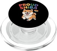 Proud Shiba Rainbow Shiba Inu Pride Dog PopSockets PopGrip for MagSafe