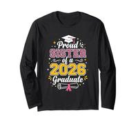Proud Sister of a 2026 Graduate Class of 2026 Senior Leopard Long Sleeve T-Shirt