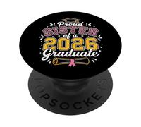 Proud Sister of a 2026 Graduate Class of 2026 Senior Leopard PopSockets Adhesive PopGrip