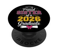 Proud Sister of a 2026 Graduate Class of 2026 Senior Leopard PopSockets Adhesive PopGrip