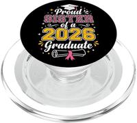 Proud Sister of a 2026 Graduate Class of 2026 Senior Leopard PopSockets PopGrip for MagSafe