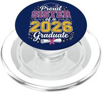 Proud Sister of a 2026 Graduate Class of 2026 Senior Leopard PopSockets PopGrip for MagSafe