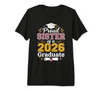 Proud Sister of a 2026 Graduate Class of 2026 Senior Leopard Premium T-Shirt