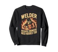 Proud Skilled Labor Community with Workshop Message Welder Sweatshirt