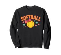 Proud Softball Player with a Bow Graphic Game Day Moments Sweatshirt