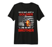 Proud Soldier Brother USA Flag Patriotic Premium T-Shirt