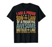 Proud Son In Law Of A Awesome Mother In Law Child Retro T-Shirt