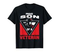 Proud Son of a Veteran Gift American Flag Colors Boys Gift Value Graphic T-Shirt