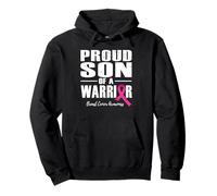 Proud Son Of A Warrior Breast Cancer Awareness For My Family Pullover Hoodie