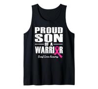 Proud Son Of A Warrior Breast Cancer Awareness For My Family Tank Top