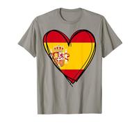Proud Spanish Boy Girl Aunt Dad Mom Spain Flag Heart Graphic T-Shirt