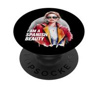 Proud Spanish woman for everyone who love Spain PopSockets Adhesive PopGrip