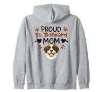 Proud St. Bernard Mom Saint Bernard Dog Lover Zip Hoodie