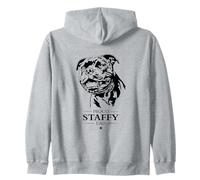 Proud Staffy dad dog Staffordshire Bull Terrier dog Zip Hoodie