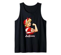 Proud Strong Austrian Girl Woman Girlfriend Austria Flag Tank Top