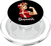 Proud Strong Danish Girl Woman Girlfriend Denmark Flag PopSockets PopGrip for MagSafe