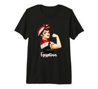 Proud Strong Egyptian Girl Woman Girlfriend Egypt Flag Premium T-Shirt