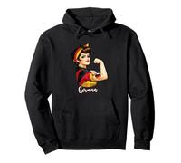 Proud Strong German Girl Woman Pride Germany Flag Pullover Hoodie