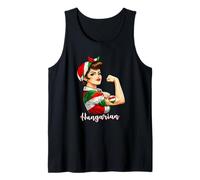 Proud Strong Hungarian Girl Woman Girlfriend Hungary Flag Tank Top