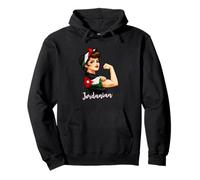 Proud Strong Jordanian Girl Woman Girlfriend Jordan Flag Pullover Hoodie