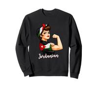 Proud Strong Jordanian Girl Woman Girlfriend Jordan Flag Sweatshirt