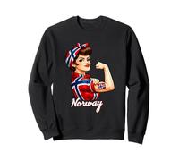 Proud Strong Norwegian Girl Woman Girlfriend Norway Flag Sweatshirt