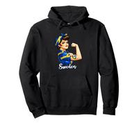 Proud Strong Swedish Girl Woman Girlfriend Sweden Flag Pullover Hoodie