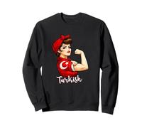 Proud Strong Turkish Girl Woman Girlfriend Turkey Flag Sweatshirt
