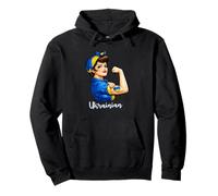Proud Strong Ukrainian Girl Woman Girlfriend Ukraine Flag Pullover Hoodie
