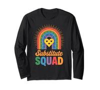 Proud Substitute Squad Teacher School Camp Sub Teaching Aide Long Sleeve T-Shirt