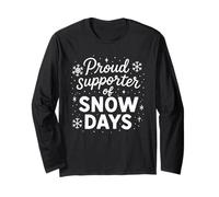 Proud Supporter Snow Days Cozy Winter Vibes Teacher Crew Long Sleeve T-Shirt
