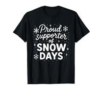 Proud Supporter Snow Days Cozy Winter Vibes Teacher Crew T-Shirt