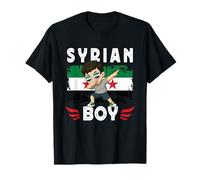 Proud Syrian Boy Dab Pose Syrian Son Guy Syria Flag T-Shirt