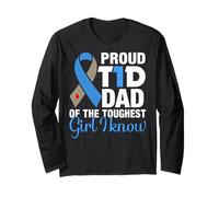 Proud T1D Dad of The Toughest Girl I Know Long Sleeve T-Shirt