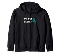 Proud Team Sober Addiction Recovery Awareness Zip Hoodie