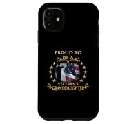 Proud Thank You Veteran Granddaughter American Flag Salute Case for iPhone 11