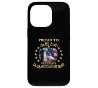 Proud Thank You Veteran Granddaughter American Flag Salute Case for iPhone 13 Pro