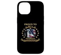 Proud Thank You Veteran Granddaughter American Flag Salute Case for iPhone 14
