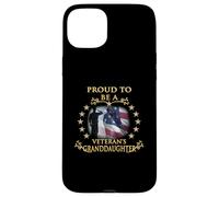 Proud Thank You Veteran Granddaughter American Flag Salute Case for iPhone 15 Plus