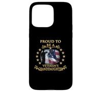 Proud Thank You Veteran Granddaughter American Flag Salute Case for iPhone 15 Pro Max