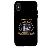 Proud Thank You Veteran Granddaughter American Flag Salute Case for iPhone X/XS