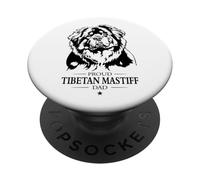 Proud Tibetan Mastiff Dad Funny Dogs Owner Do Khyi Dog PopSockets Adhesive PopGrip