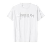 Proud to Be A Christian Value Graphic T-Shirt, Men, White, L