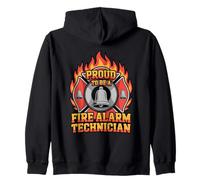 Proud To Be A Fire Alarm Technician Fire Safety Pro Zip Hoodie